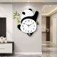 Panda Luminous Swinging Wall Clock Living Room Clock 2026 New Model Wall Lamp Modern Dining Room Sofa Background Clock Wall-Mounted