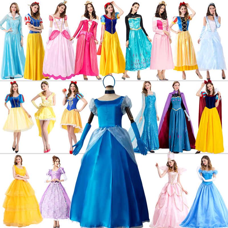 Birthday Party Cosplay Princess Dress Elsa Snow White Sleeping Beauty Costume Adult Women's Masquerade Slimming Dress Birthday Party Cosplay Princess Dress Elsa Snow White Sleeping Beauty Costume Adult Women's Masquerade Slimming Dress