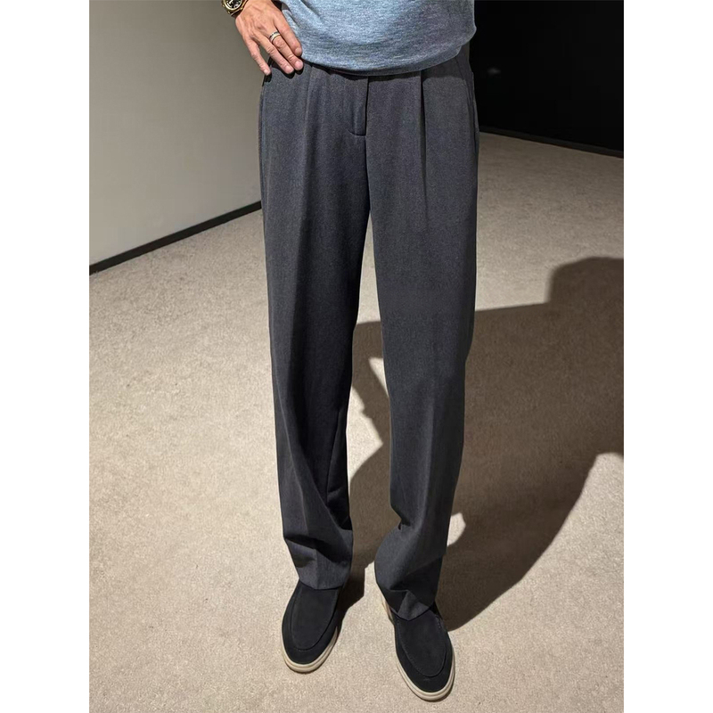 Old Money Style Autumn and Winter Z Series Wool and Cashmere Blend Casual Suit Pants for Men, Straight-Leg, Loose-Fitting, Drapey, Versatile Long Pants Old Money Style Autumn and Winter Z Series Wool and Cashmere Blend Casual Suit Pants for Men, Straight-Leg, Loose-Fitting, Drapey, Versatile Long Pants