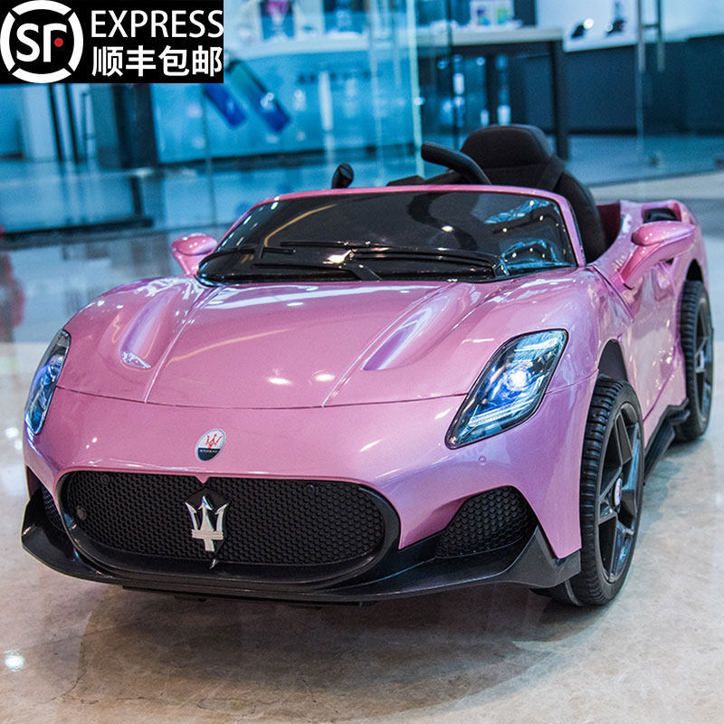 Italian Replica Maserati Children's Electric Car with Four Wheels, Remote Control, Bluetooth, Early Education Features, Large Battery, Unisex