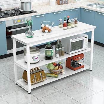 Kitchen cutting table multi-function storage rack household dining table floor-type coffee table induction cooker multi-layer stove