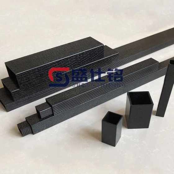 탄소 섬유 정사각형 튜브 강도 1000mm 길이 외부 직경 20mm 25mm 30mm 40mm 50mm