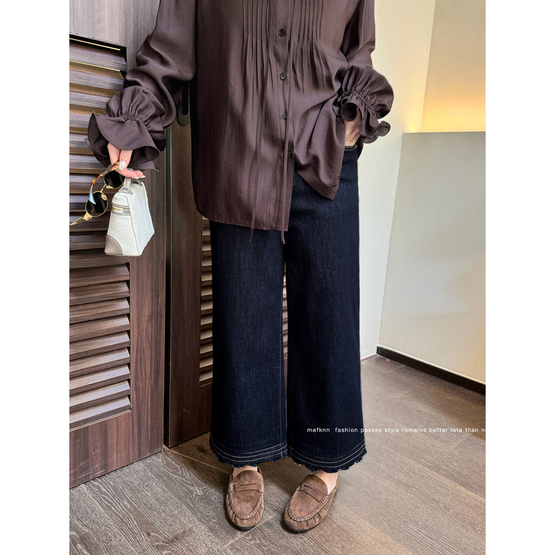 Jojo's Private Collection｜Straight-Leg Magic Pants 3.0 Plus Size Pants Autumn Wave Edge Straight-Leg Jeans Mk15314