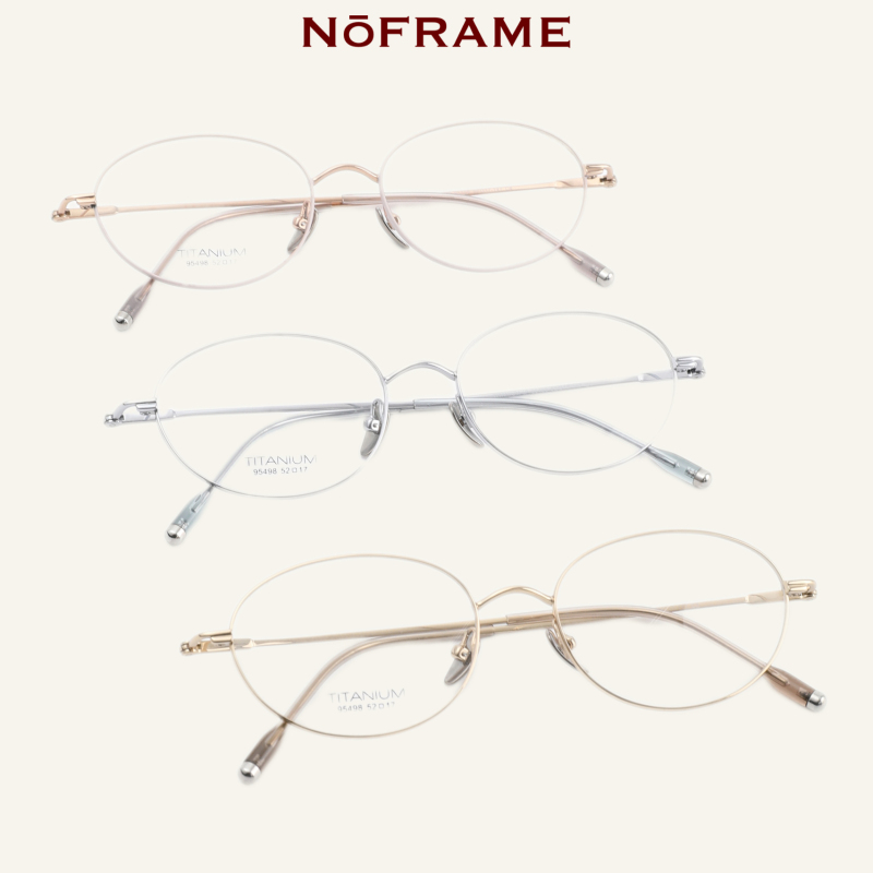 Sakura Town Pure Titanium Ultra-Light Oval Metal Frame with a Nerdish Vibe, Versatile and Suitable for Everyone Sakura Town Pure Titanium Ultra-Light Oval Metal Frame with a Nerdish Vibe, Versatile and Suitable for Everyone