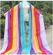 Dance ribbon costume silk scarf chiffon long thick shawl photography accessories belly dance face towel