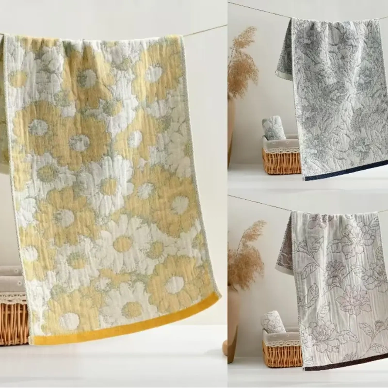 Zhihui Wood Hemp Cotton Towel Multifunctional Face Towel Soft and Skin-Friendly Large Towel Three-Pack 35*75cm