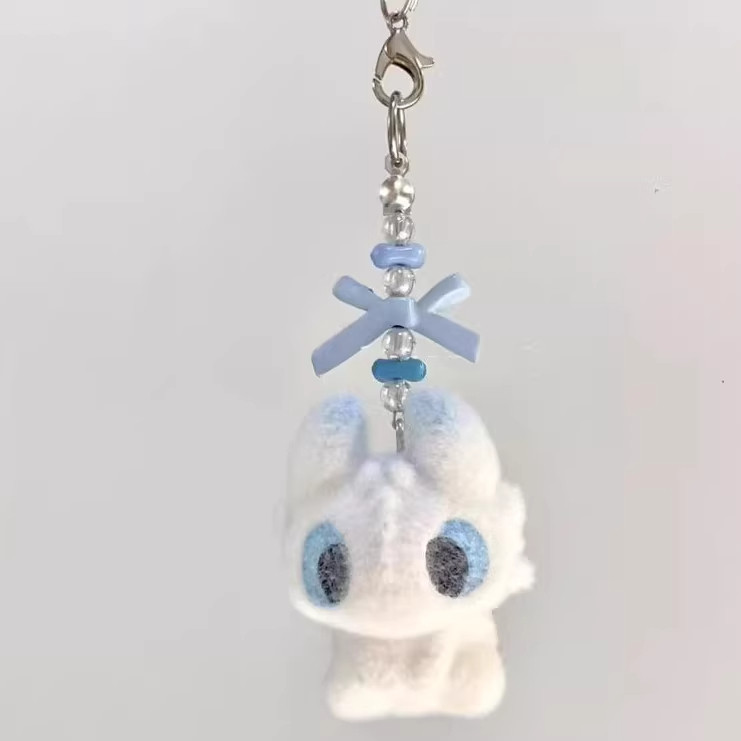 Cute Cartoon Black and White Toothless Character Pendant, Backpack, Phone, Keychain, Internet Celebrity Accessory, Student, Best Friend