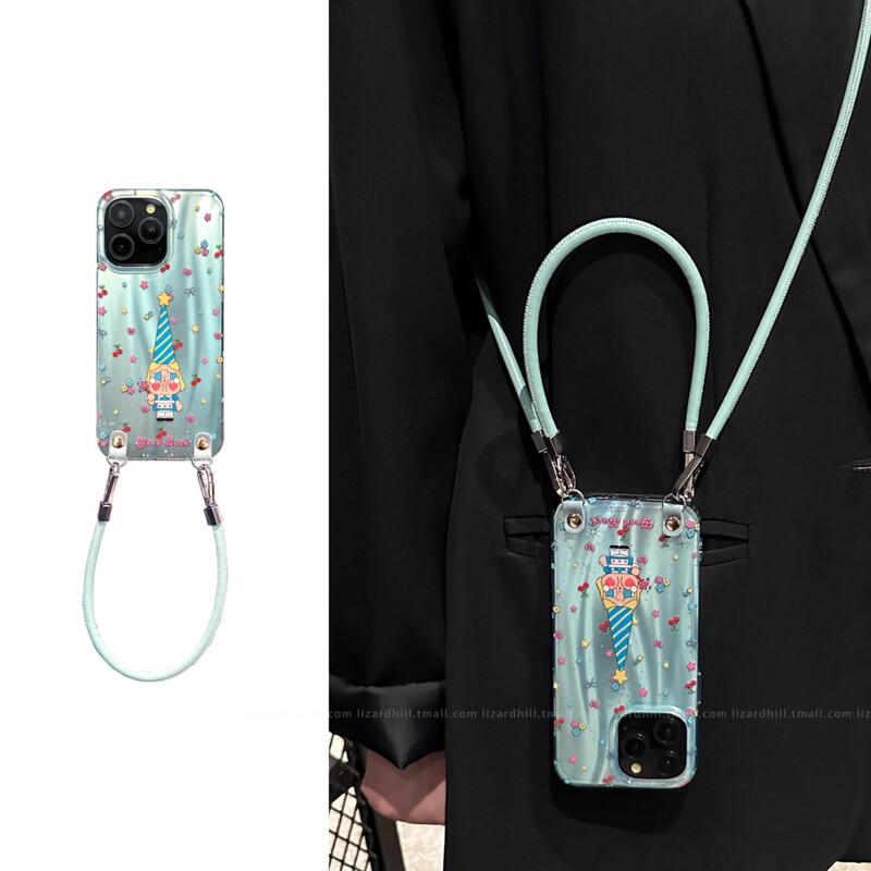 Japanese Eumeya Creative Crying Baby Phone Case Suitable for Apple 17, New iPhone 16 Pro Max for Girls, 15 Pro Crossbody with Strap, Lanyard Chain, 14 Niche High-End Unique Super Pretty