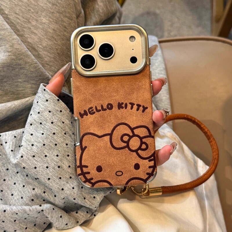 Japanese Eumeya Phone Case for Apple 17 Pro Max, iPhone 16 Pro, Lambskin, Premium 14, Face-Supporting Kitty 13, Minimalist 12, Ins-Style 11, Anti-Drop 15 Plus, 17 Air Protective Cover