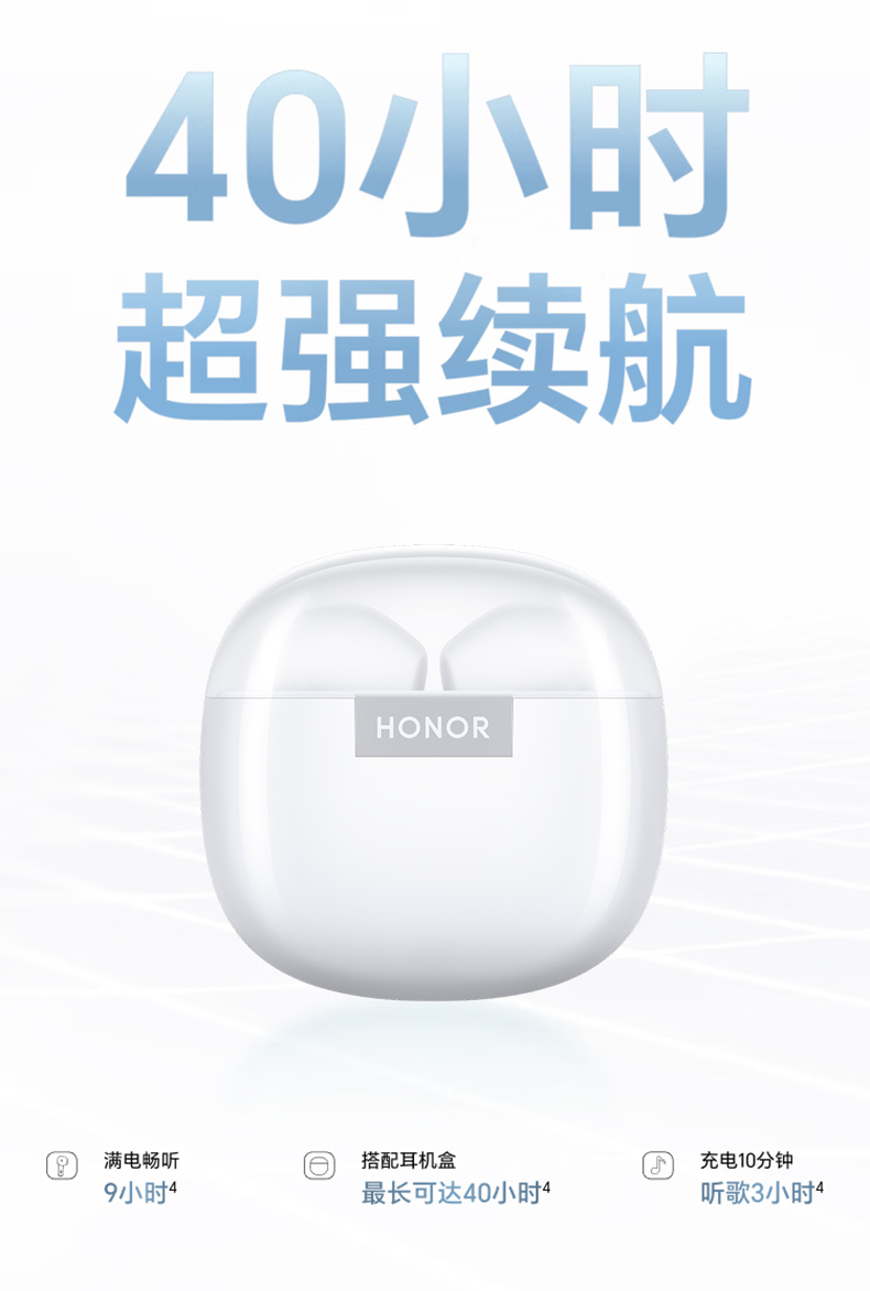 荣耀Earbuds A无线蓝牙耳机通话降噪官方旗舰正品高音质认证新款插图6