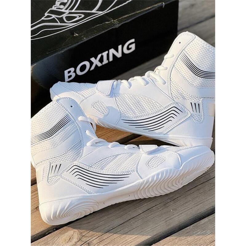 Professional Boxing Shoes for Men, Wrestling Shoes, High-Top Fighting Training Shoes, Long Boots, Muay Thai Fighting Shoes, Fitness and Sanda Shoes for Men and Women Professional Boxing Shoes for Men, Wrestling Shoes, High-Top Fighting Training Shoes, Long Boots, Muay Thai Fighting Shoes, Fitness and Sanda Shoes for Men and Women