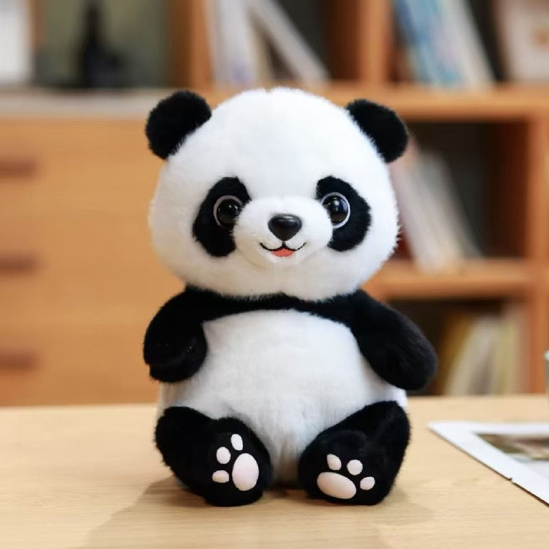 Cute Panda Plush Toy, Realistic Panda Doll, National Treasure Giant Panda Stuffed Animal, Children's Gift, Claw Machine Prize