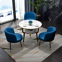 Королевский синий стол и три стула