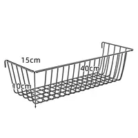 Большая черная висящая корзина 40*15*10 см.