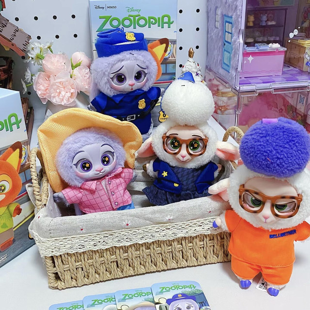 Genuine MINISO Zootopia Series Vinyl Plush Pendant Blind Box Judy Nick Doll Gift
