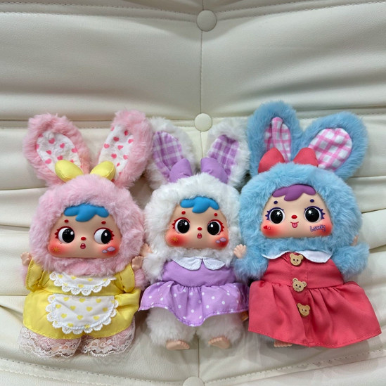 Samuel Three Little Rainbow Rabbit Series Plush Pendant Blind Box Doll Girl's Gift Keychain