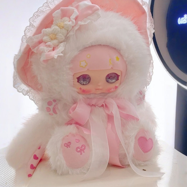 Snowy Rabbit Lace Dream 600% Flowing Sand Plush Doll Blind Box Bedroom Decoration Valentine's Day Gift