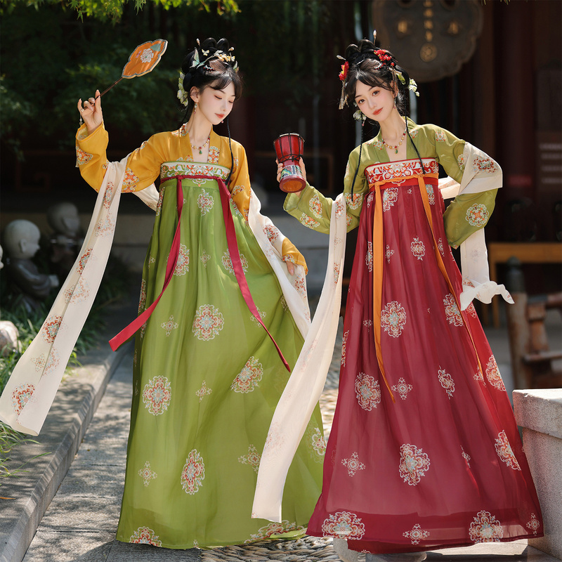 Shaozhou Ling [Jin Hua] Tang-Style Hanfu Women's Ancient-Style Chest-Length Skirt Original Daily Wear Fairy-Like Spring and Summer New Model