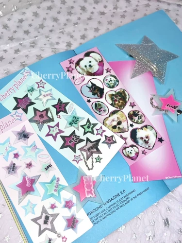 CherryPlanet Оригинальная наклейка Hot Girl Puppy Star Star