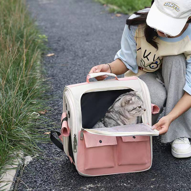 чемодан 宠物双肩背包外出便携猫咪手提双肩背斜挎袋猫宝透气支持一件代发