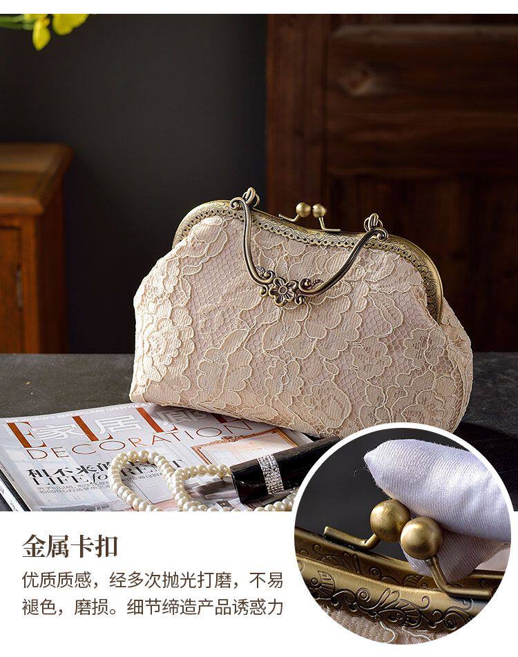 чемодан 新款覆古风织锦纹理刺绣汉服包包竹节手提包旗袍包