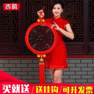 香樟木中国结挂件客厅大号福字挂饰玄关入户门春节过年乔迁装饰