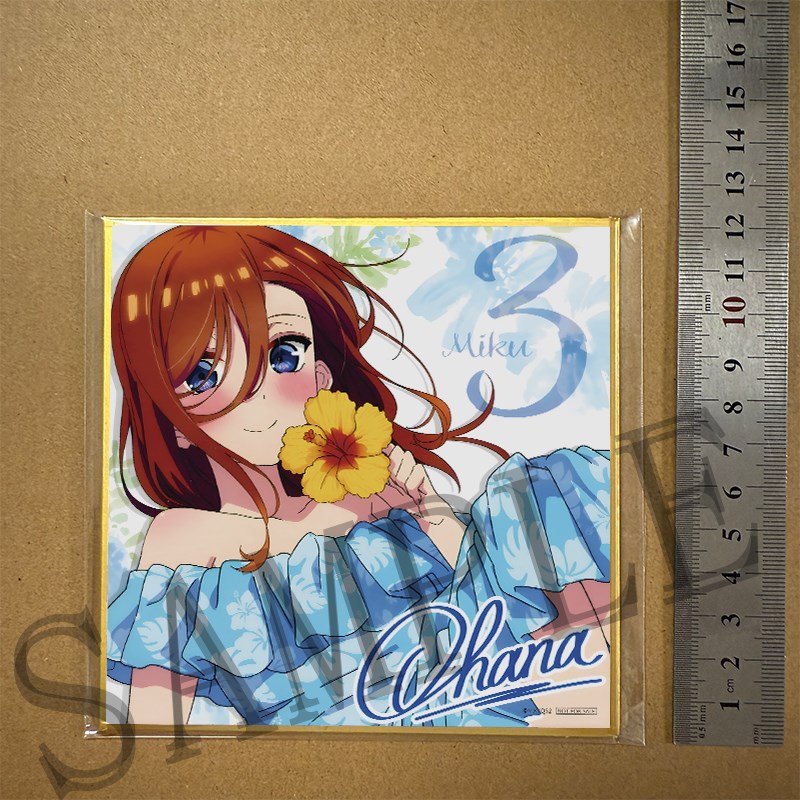 五等分的花嫁入场者特典版中野三玖色纸映画五月二乃超可爱！(๑&gt