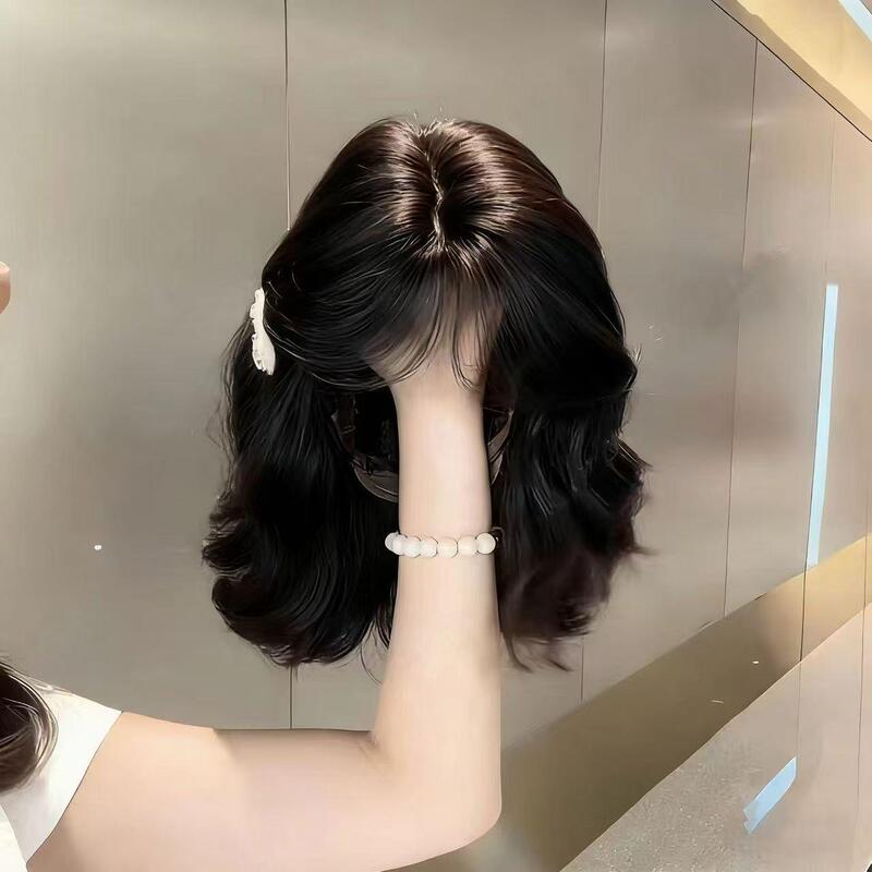 Korean-Style Wool Egg Roll Hair Autumn and Winter Wig with Retro Bangs, Age-Reducing Texture, Fluffy Natural Wig Full Head Set Korean-Style Wool Egg Roll Hair Autumn and Winter Wig with Retro Bangs, Age-Reducing Texture, Fluffy Natural Wig Full Head Set
