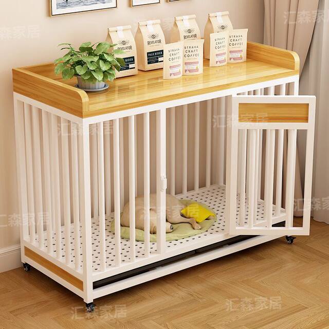 Dog Cage for Large Dogs with Toilet, Medium-Sized Dog Cage, Indoor Golden Retriever Labrador Thick and Reinforced Pet Dog Cage