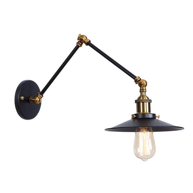 American iron art R wall lamp decoration bar restaurant art gallery color 827 personality simple black bedside wall H lamp