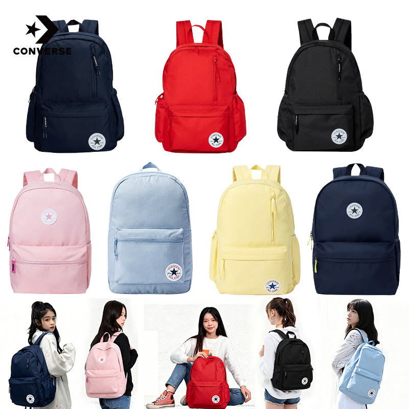Converse Backpack Simple Style for Boys with Embroidered Patches and Attachable Charms, Suitable for Middle and High School Students, Girls' Backpack for Travel Converse Backpack Simple Style for Boys with Embroidered Patches and Attachable Charms, Suitable for Middle and High School Students, Girls' Backpack for Travel