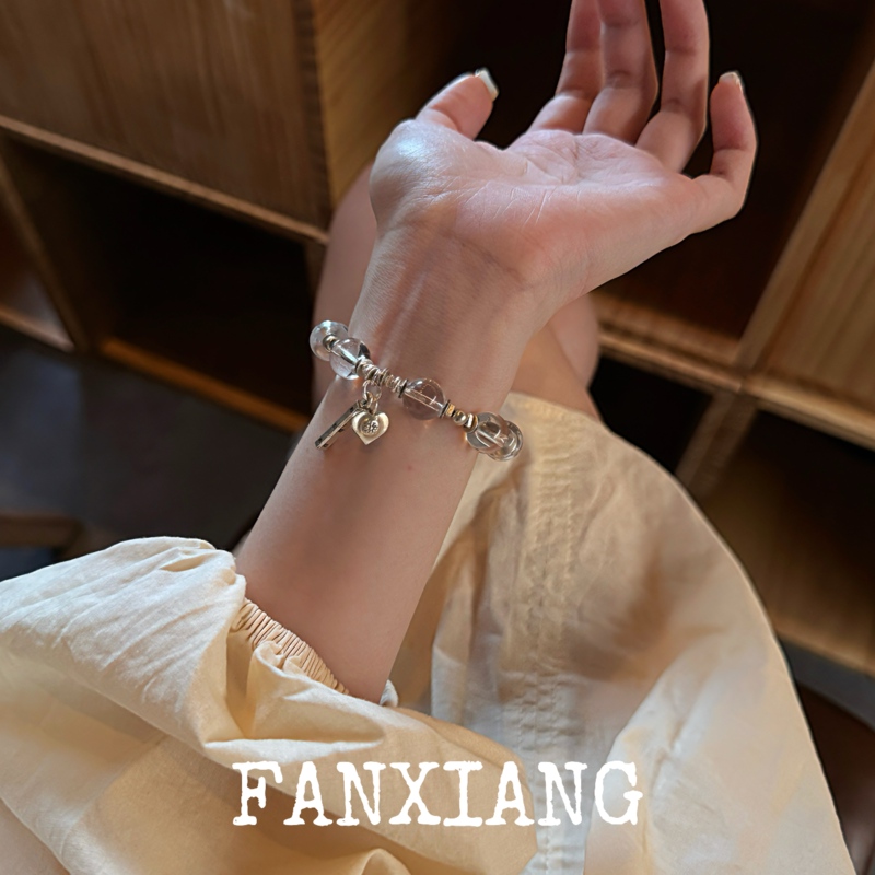 Tracing the Light·【The Power of Calm】Love Chiang Mai 990 Pure Silver Body Cleansing White Crystal Bracelet for Women