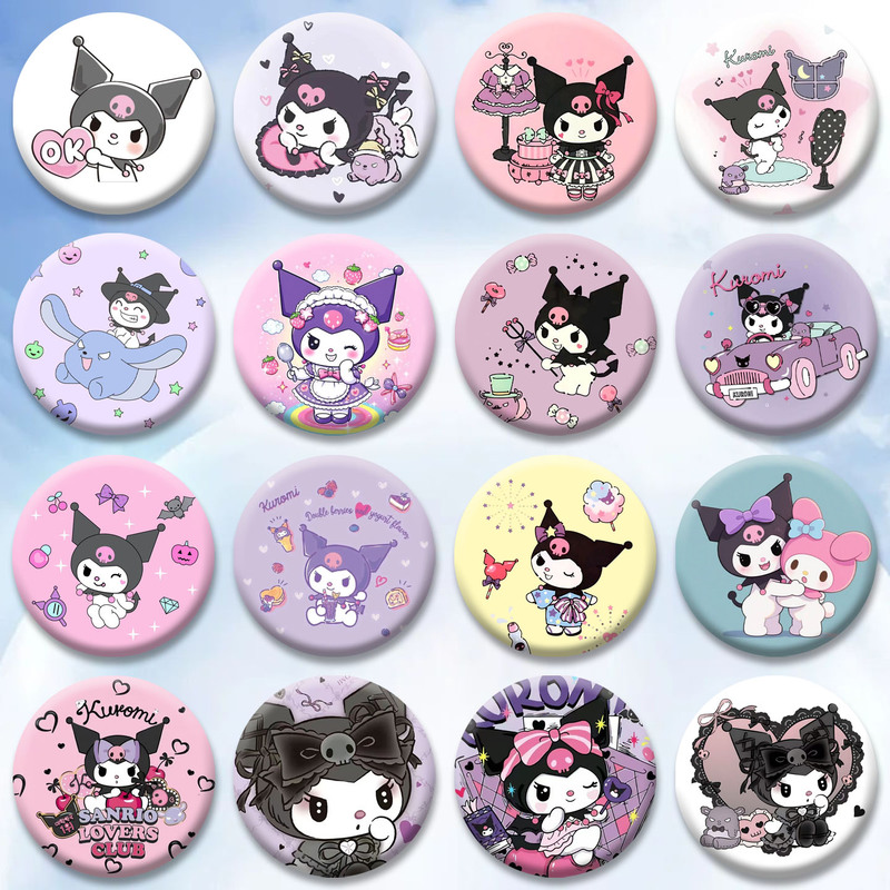 Kuromi Cute Cartoon Keychain Anime Merchandise Cute Badge Student Children Creative Gift Accessories Kuromi Cute Cartoon Keychain Anime Merchandise Cute Badge Student Children Creative Gift Accessories