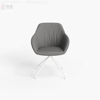 Modern simple silver dining chair uua fixed foot leisure chair company telecom public chair living room reception chair