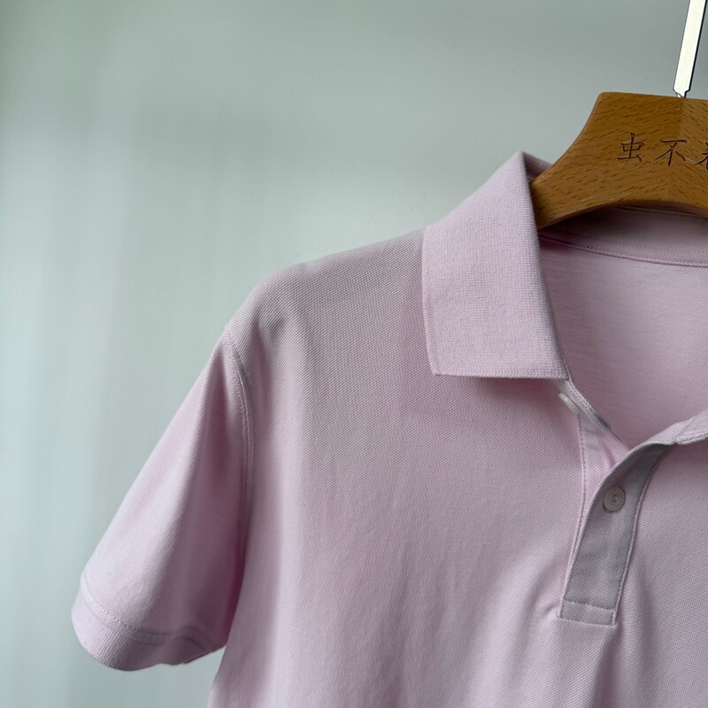 The Color Is Love at First Sight! A~C Royal Blue Embroidered Letters Pink Short-Sleeved Polo Shirt 26 Summer The Color Is Love at First Sight! A~C Royal Blue Embroidered Letters Pink Short-Sleeved Polo Shirt 26 Summer