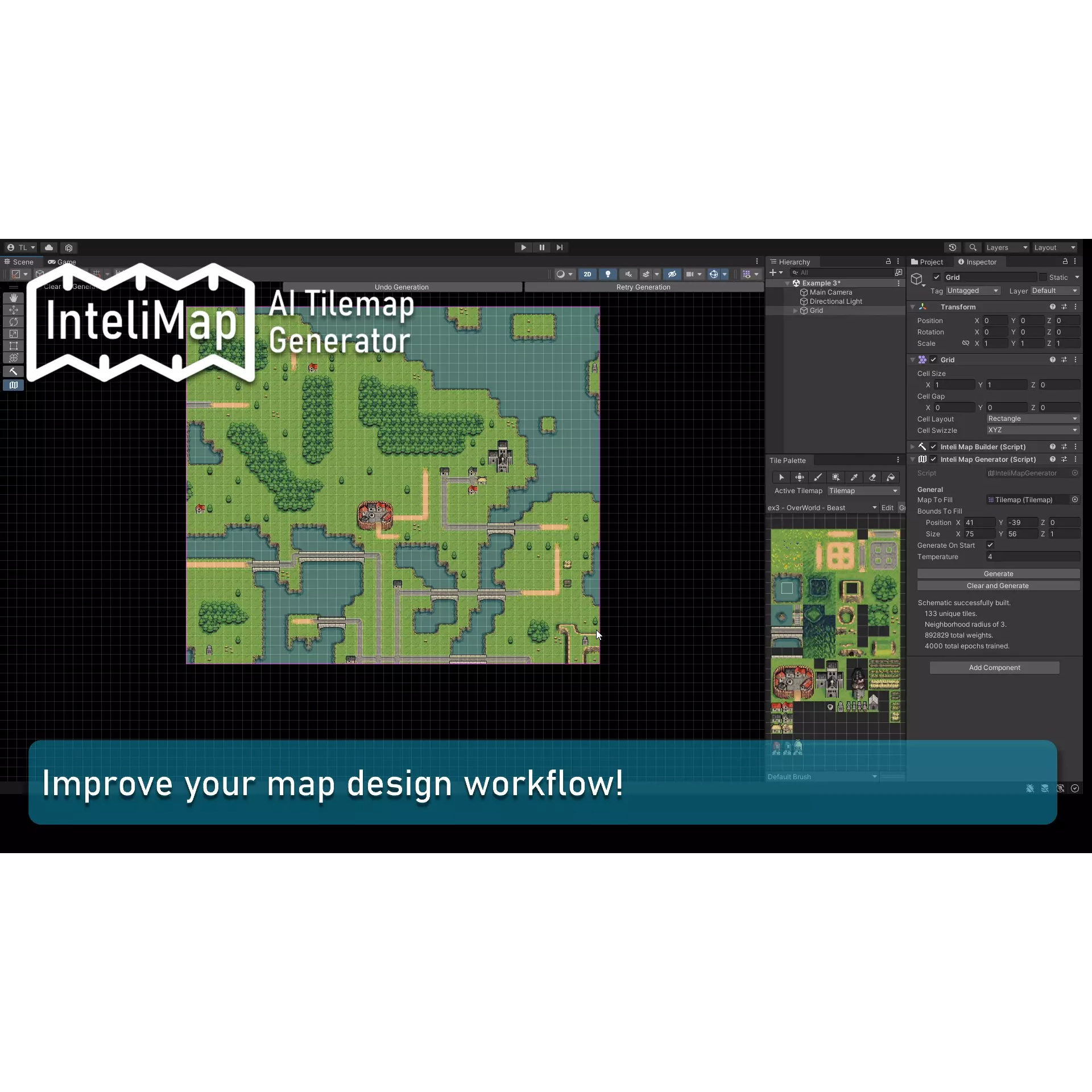 Unity InteliMap AI Tilemap Generator 1.2.1：AI生成地图神器！_ai游戏_淘宝游戏网