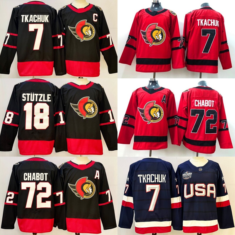 Ottawa Senators Tkachuk Jersey Ottawa Senators American Training Ice Hockey Clothing