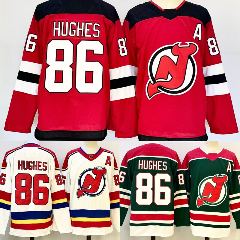New Jersey Devils 86 Jack Hughes Jersey New Jersey Devils Ice Hockey Jersey