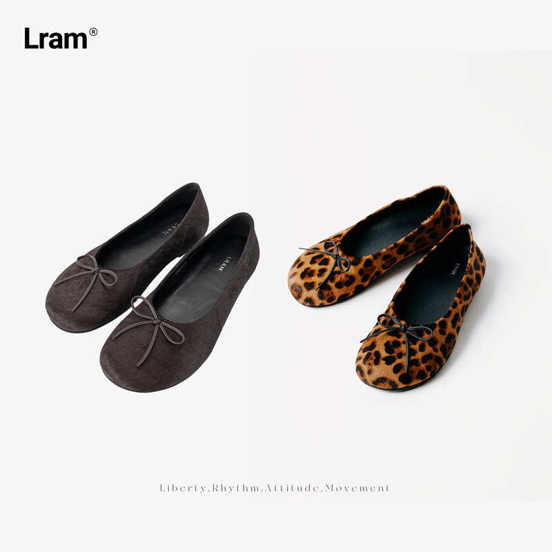 Lram Doll Shoes Heavy-Duty Calve Leather Round Toe Flat Bow Leopard Print/Black Ballet Shoes Lm2630587 Lram Doll Shoes Heavy-Duty Calve Leather Round Toe Flat Bow Leopard Print/Black Ballet Shoes Lm2630587