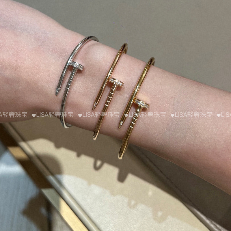 Slim and Narrow Elastic 18K Rose Gold Bracelet for Women, Thick Version with Diamonds at the Ends, Unisex, Light Luxury, High-End Feel, Couple Bracelet for Men