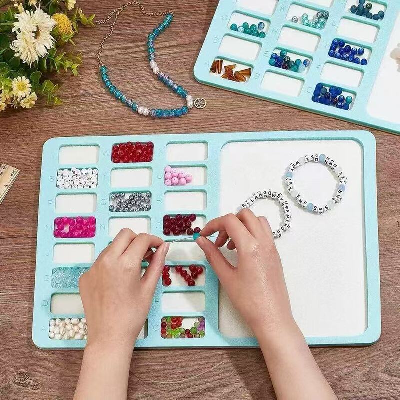 Handmade Felt Mat for Jewelry Making, Necklace Drawing Board, DIY Beading Tools, Beading Mat, Beading Board, Beading Station