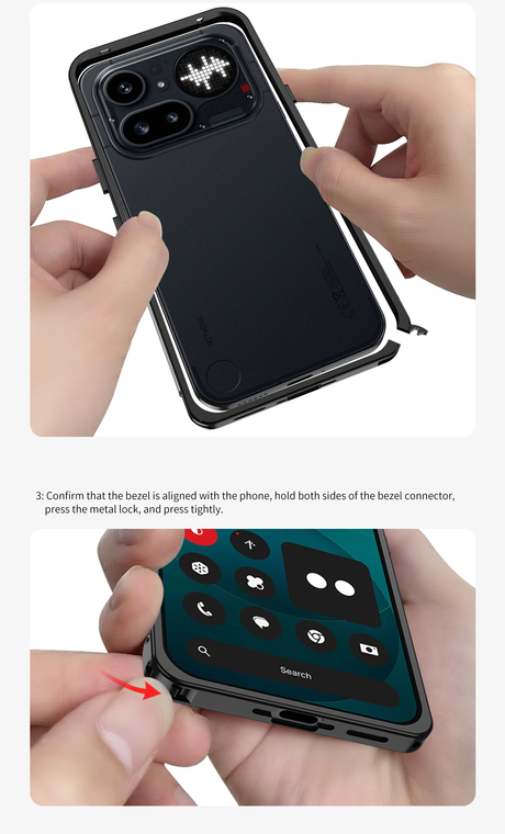 Brushed Aluminum Metal Lens Heat dissipation Phone Case for Nothing Phone 4a, 4a - view 21