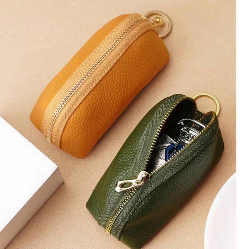 Cowhide Genuine Leather Simple Large Capacity Universal Car Key Bag for Women Small and Cute Storage Mini Key Bag Cover for Home Use Cowhide Genuine Leather Simple Large Capacity Universal Car Key Bag for Women Small and Cute Storage Mini Key Bag Cover for Home Use