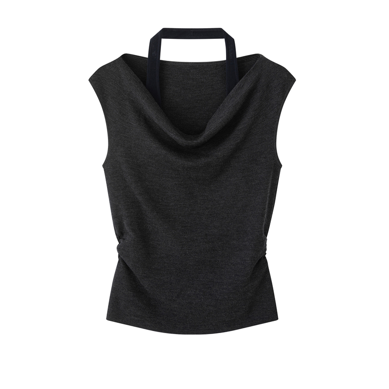 Ariose 2026 Autumn New Style Halterneck Sheep Wool Loose Casual Knitwear Br803182