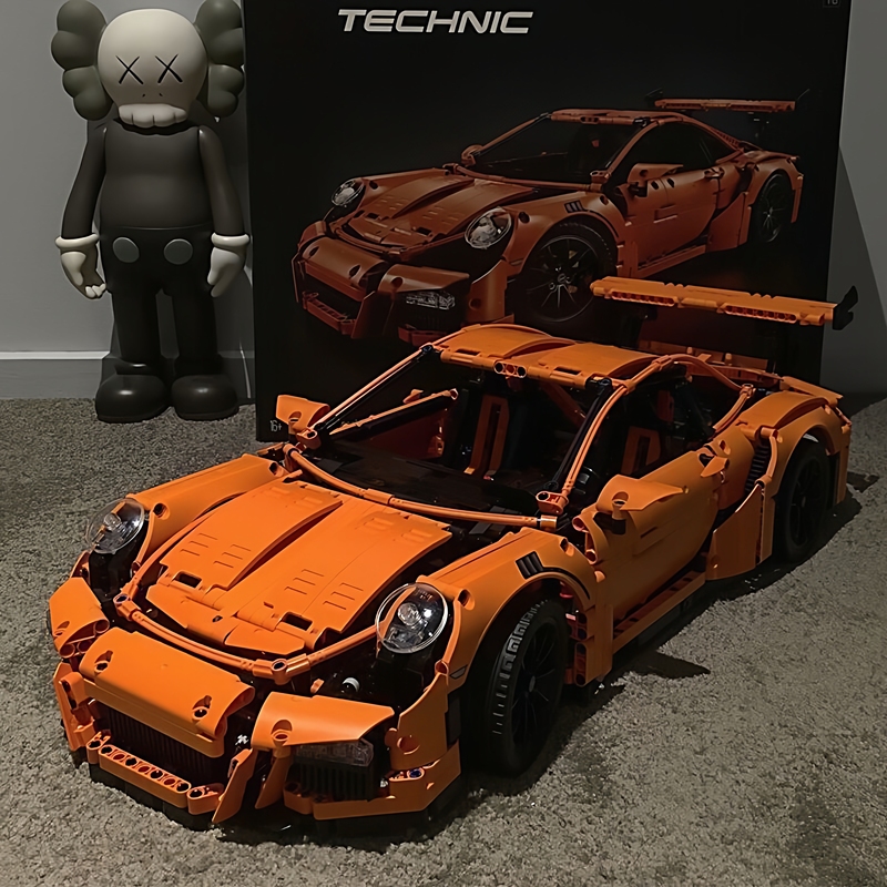 Mechanical Racing Car Orange Porsche 911 Gt3Rs Sports Car Model Car Assembly Building Blocks Toy Educational for Boys Mechanical Racing Car Orange Porsche 911 Gt3Rs Sports Car Model Car Assembly Building Blocks Toy Educational for Boys