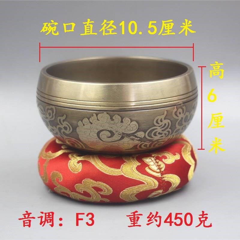 音疗颂钵佛音碗尼q泊尔手工碗铜磬瑜伽用品钵摆件