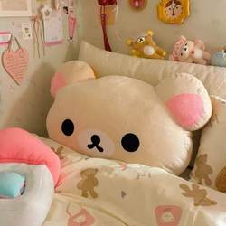 Rilakkuma Dormitory Bedside Cushion, Bedside Soft Pillow, Plush Toy Doll, Backrest, Bedroom Girlfriend Gift Yj