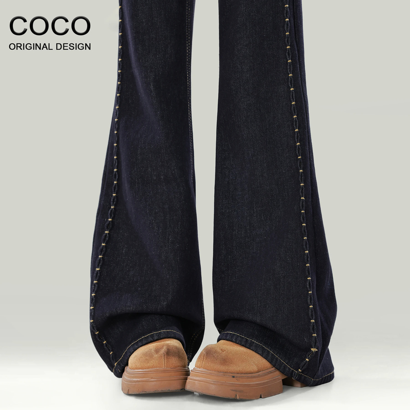 Retro Stretch Embroidered Bootcut Jeans for Women 2026 New Autumn and Winter Slimming and Slim-Fitting Design Casual Bell-Bottom Pants Retro Stretch Embroidered Bootcut Jeans for Women 2026 New Autumn and Winter Slimming and Slim-Fitting Design Casual Bell-Bottom Pants