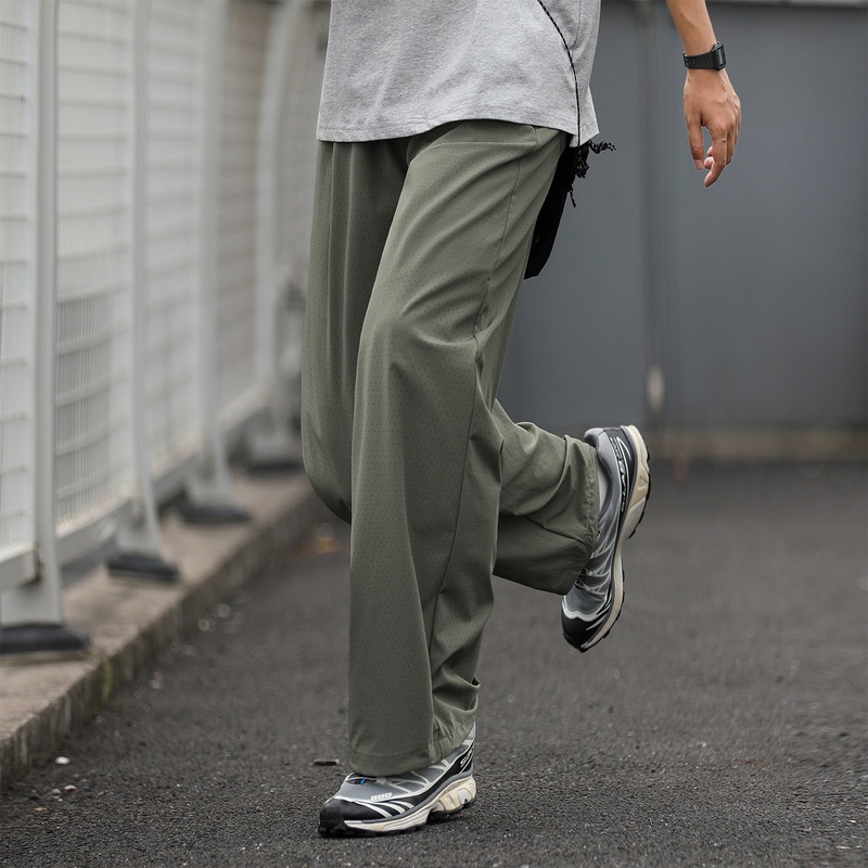 Heyma Summer American-Style Trendy Brand Loose Breathable Lightweight Drapey Casual Pants for Men with Elastic Waist Straight-Leg Long Pants Heyma Summer American-Style Trendy Brand Loose Breathable Lightweight Drapey Casual Pants for Men with Elastic Waist Straight-Leg Long Pants