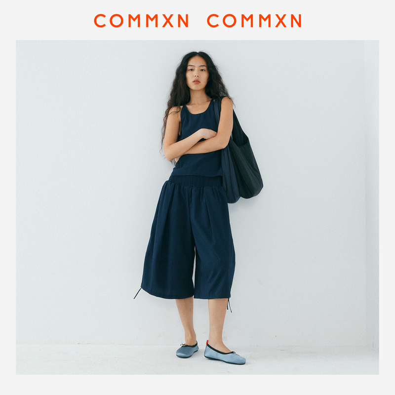 Commxn·Sunshine Micro-Wrinkle Halter Neck Camisole/Beach Shorts Commuting Casual Suit 2026 Spring New Women's Style Commxn·Sunshine Micro-Wrinkle Halter Neck Camisole/Beach Shorts Commuting Casual Suit 2026 Spring New Women's Style